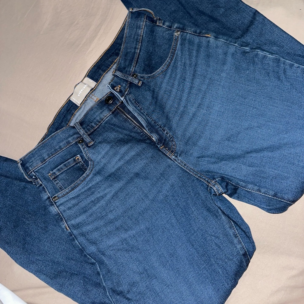 Everlane medium blue wash straight leg jeans